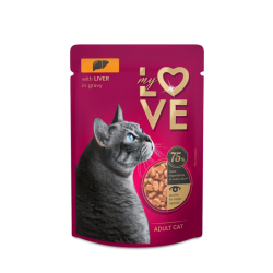 MY LOVE KOT karma mokra z wątróbką w sosie 85g
